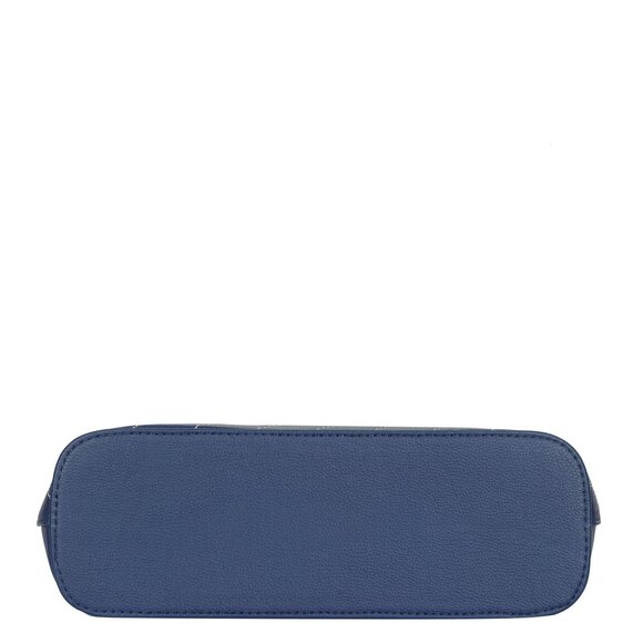 Blue Top-Handle Tote Bag – Vegan Leather Ladies' Satchel Purse or Shoulder Bag - Picture 6 of 11